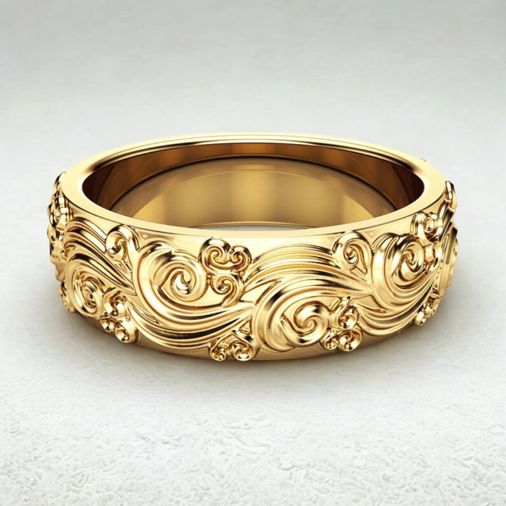 Vintage Golden Emblem Ring